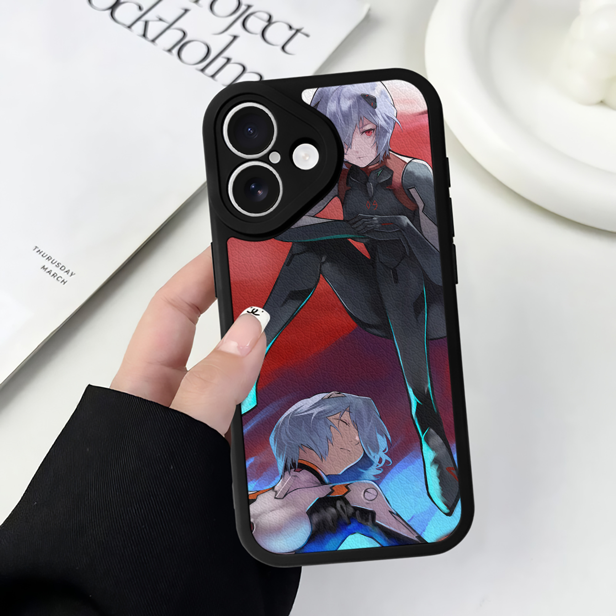 （画像用） EVA 新世紀エヴァンゲリオン 【iPhone 16シリーズ対応】シリコンスマホケース（レザー調） 材質：シリコン